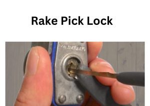 pin tumbler lock picked with rakes