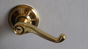 golden color lever handle lock