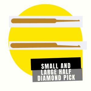 small and large half diamond pick