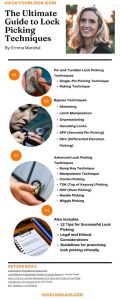 ultimate guide to lock picking-infographics showing major points of the guide