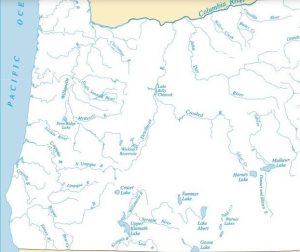 map of Oregon state