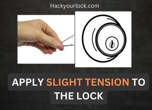 applying slight tension to the lock with bobby pin and thumb