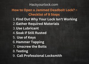 how to open jammed deadbolt lock