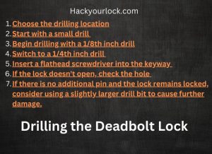 drilling the deadbolt lock steps