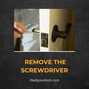 remove the screwdriver