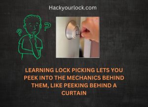 a person thinking of lock picking to find out mechanics behind locks.