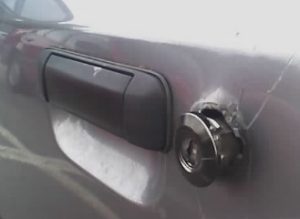 car lock broken while opening attempt without keys