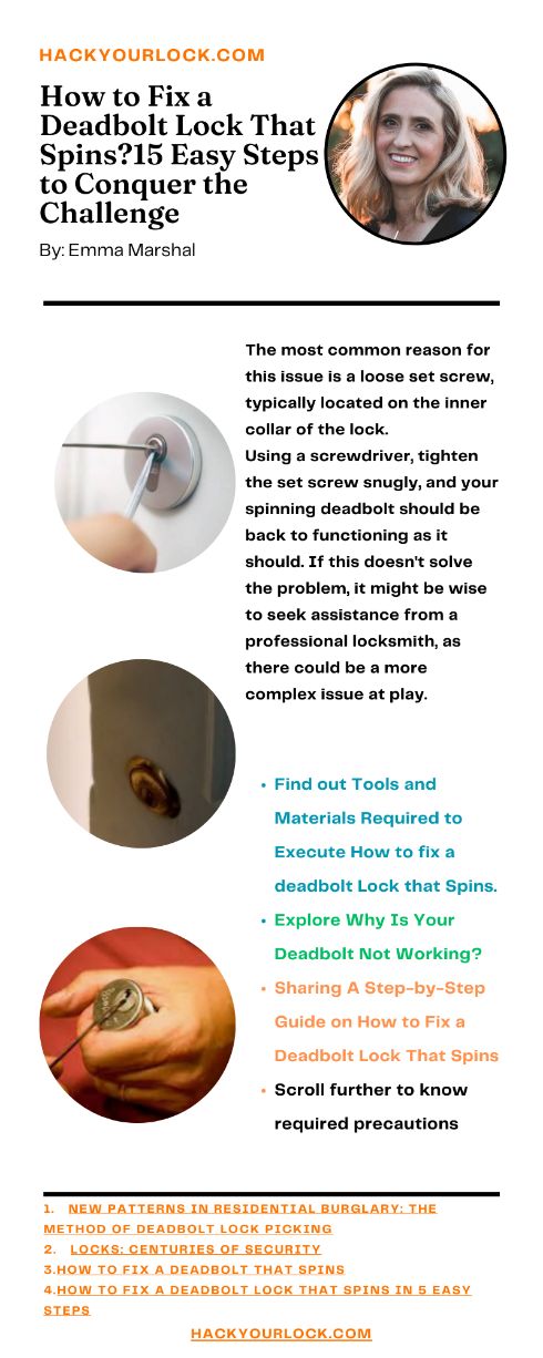 how to fix a deadbolt lock that spins-infographics by emma marshal