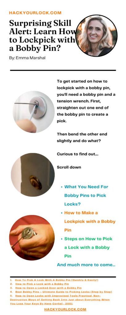 how to lockpick with a bobby pin-infographics by emma marshal hackyourlock.com