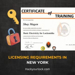 licensing certificate of locksmith in New York
