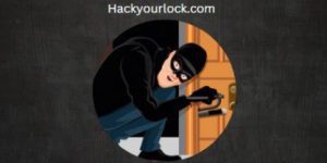burglar trying to open a door