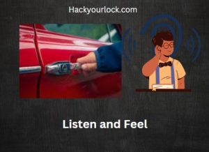 Listen and feel the car lock being picked by bobby pin